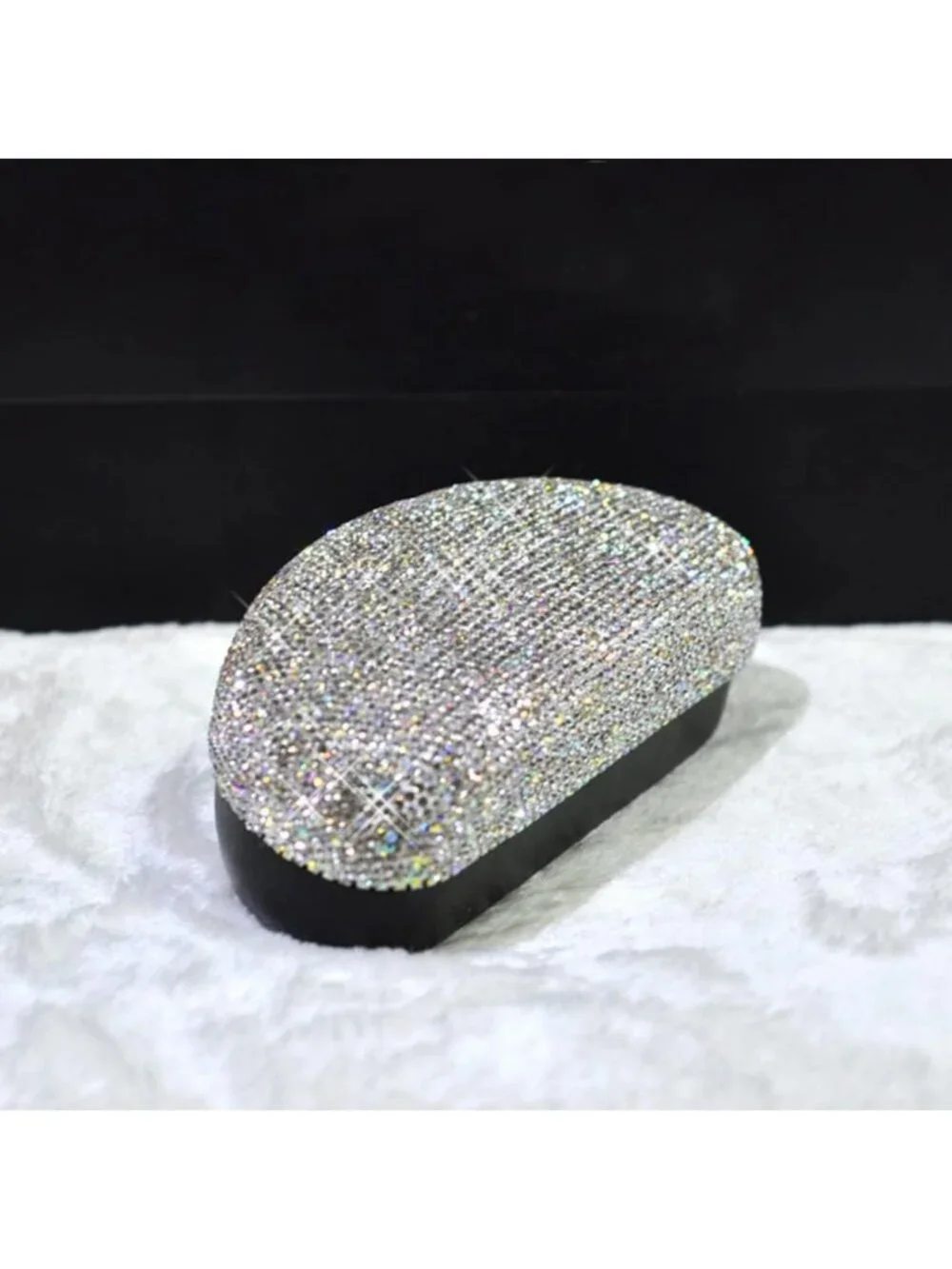 Bling Crystal Rhinestone Hard Shell Sunglasses Case - Large Eyeglass Storage